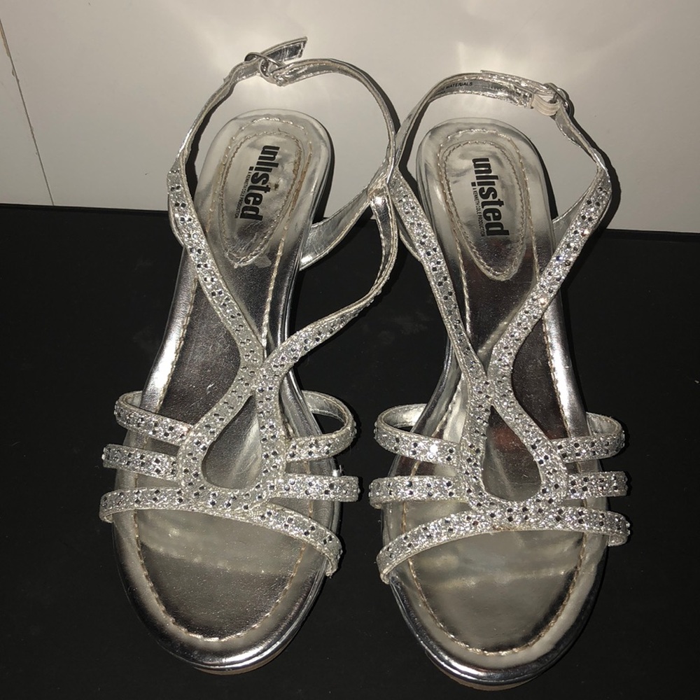 Silver One Inch Heels